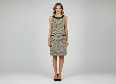 lou srebrna sukienka: Sukienka damska, rozmiar S — 8