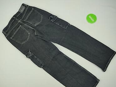 jeans mango straight: Bershka, Spodnie cargo damskie, rozmiar M — 3