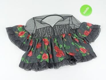 bluzka czarna z tiulem: Women's blouse, size M — 4