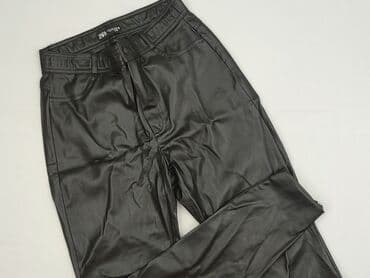 zara spodnie z imitacji skóry: Zara, Spodnie materiałowe damskie, rozmiar M — 1