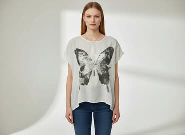 bluzki w motyle: Bluzka damska, rozmiar One size — 5