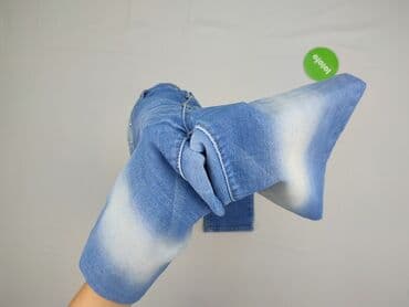 dżinsy z wysokim stanem z dziurami: Jeansy damskie, rozmiar M — 6