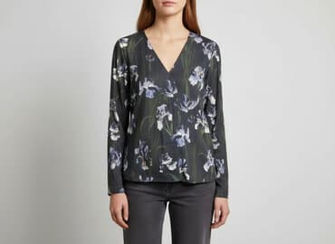 szara bluzka h m: H&M, Bluzka damska, rozmiar M — 6