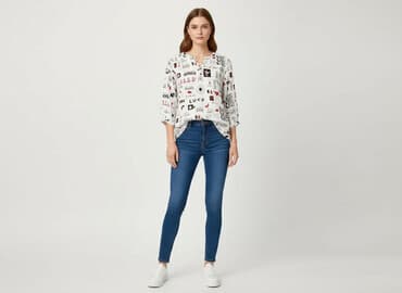 smyk bluzki dziewczęca: SZACHOWNICA, Bluzka damska, rozmiar S — 6