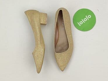 srebrne buty na obcasie ccc: Półbuty damskie, rozmiar 38 — 3