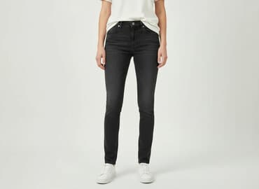 trampki na platformie h m: H&M, Jeansy damskie, rozmiar S — 7