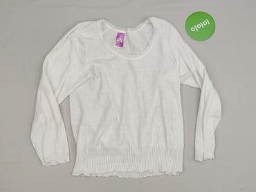 sweter piórkowy na drutach: White, Sweter damski, rozmiar M — 2