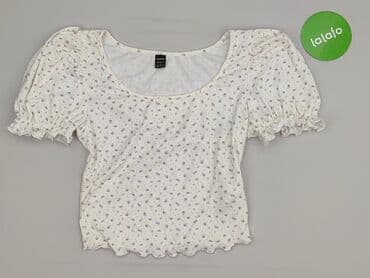 biale bluzki z bufiastymi rekawami: Shein, Bluzka damska, rozmiar S — 2