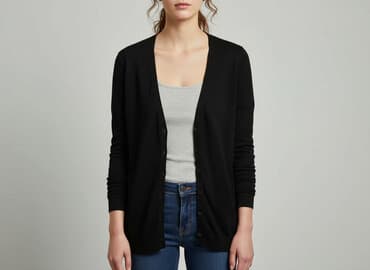 kamizelka damska krótka h m: H&M, Kardigan damski, rozmiar S — 7