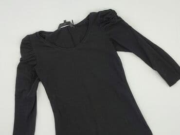 bluzki czarne z bufiastymi rękawami: Butik, Bluzka damska, rozmiar S — 1