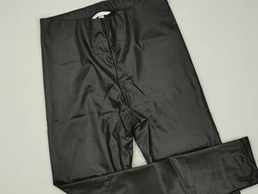 woskowane legginsy z wysokim stanem zara: H&M, Spodnie materiałowe damskie, rozmiar L — 1