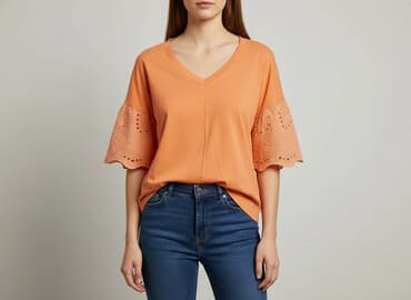 bluza z napisem cropp: Cream, Bluzka damska, rozmiar M — 7