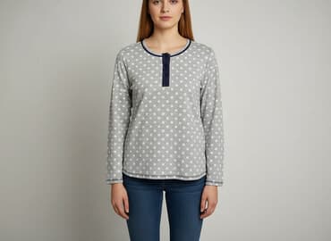 szara bluzka damska: Bluzka damska, rozmiar M — 6