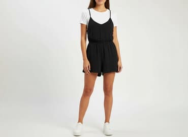 krótkie spodenki ogrodniczki damskie: H&M Divided, Kombinezon damski, rozmiar XS — 6