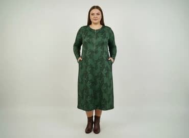 ciemnozielona sukienki: Sukienka damska, rozmiar XL — 1