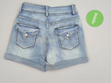 krótkie spodenki jeansowe wysoki stan: Szorty damskie, rozmiar S — 3