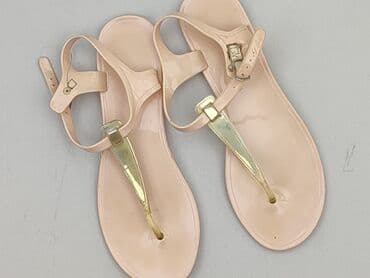 sandały na koturnie z pomponami: Japonki damskie, rozmiar 37 — 1