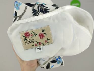 bluzki dopasowane eleganckie: Blue, Жіноча блуза, S — 5