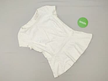 bluzka z baskinką biała: Women's blouse, size L — 3