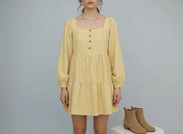 shein zolta sukienka: Sinsay, Sukienka damska, rozmiar M — 7