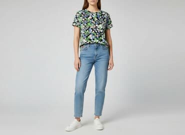 t shirty z napisem damskie: H&M, T-shirt damski, rozmiar L — 1