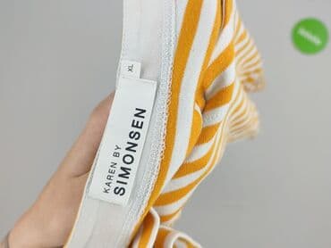 koszulka żółta w czarne paski: Karen by Simonsen, T-shirt damski, rozmiar XL — 4