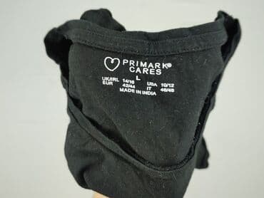 czarne t shirty w serek damskie: Primark, T-shirt damski, rozmiar L — 4