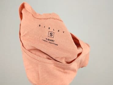 koszulka z dekoltem karo: Sisley, T-shirt damski, S — 4