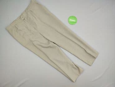 spodnie woskowane beż: Spodnie materiałowe damskie, rozmiar 3XL — 2