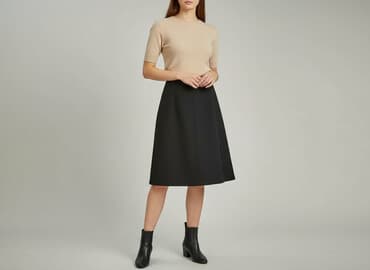 czarne prosta spódnice midi: Spódnica damska, rozmiar S — 5