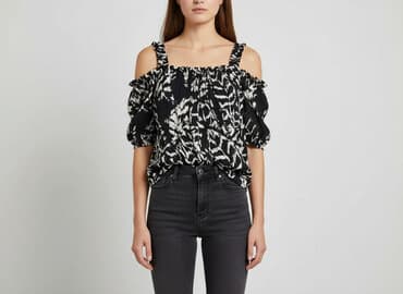 bluzka damska czarna krótki rękaw: New Look, Bluzka damska, rozmiar M — 7