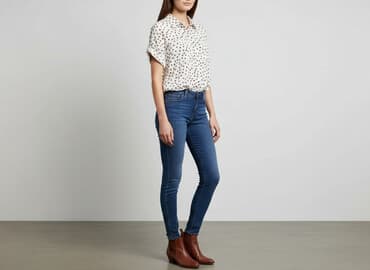 biała bluzka z krótkim rękawem reserved: Reserved, Bluzka damska, rozmiar XS — 1