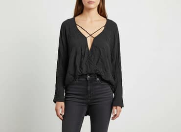 bluzki z wiązaniem pod szyją z wiskozy: Bluzka damska, rozmiar S — 7