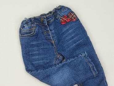 bluzka z łańcuszkiem na plecach: Spodnie jeansowe, So cute, 12-18 miesięcy, stan - Bardzo dobry — 1
