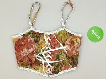 top z piórami czarny: Top damski, L — 2