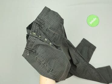 szare szerokie jeansy: Spodnie materiałowe damskie, rozmiar S — 4