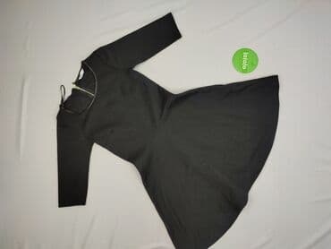 czarna sukienka z rozszerzanymi rękawami: Women`s dress, size S — 3