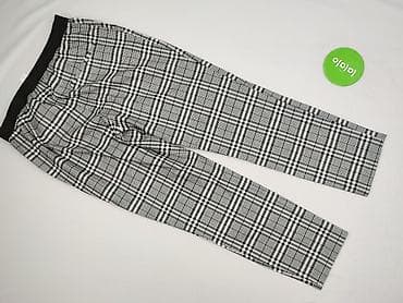 bluzki w pepitke: Damskie spodnie w kratę – czarno-białe, fason cygaretki - Wzór — 3