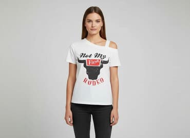śmieszne koszulki z koniem: Shein, T-shirt damski, rozmiar S — 7