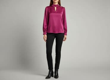 bluzki fuksja allegro: Women's blouse, size S — 1