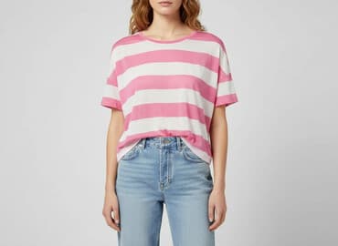 koszulka z truskawką: H&M, T-shirt damski, rozmiar S — 8