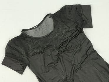 czarna sukienka z przezroczystymi rękawami: Women`s dress, size S — 2