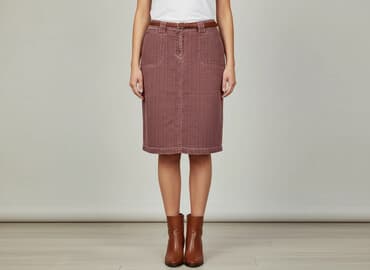 bordowa spódnice midi: Spódnica damska, rozmiar M — 1