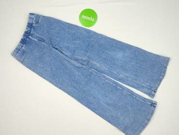 spodnie z lampasami h m: Spodnie jeansowe, H&M, 8 lat, 128/134, stan - Idealny — 2