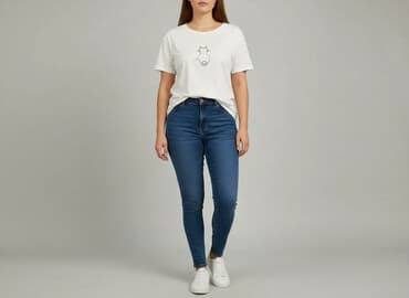 ubrania z kotami: T-shirt damski, rozmiar 2XL — 1