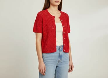 sukienka do chrztu na szydełku wzór: Kardigan damski, rozmiar L — 1