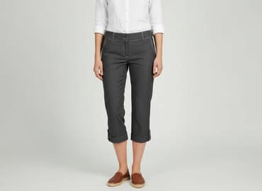 legginsy woskowane push up: Spodnie 3/4 damskie, S — 6