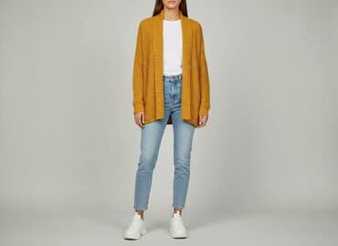 sweter z dziurami bershka: Bershka, Kardigan damski, rozmiar S — 7
