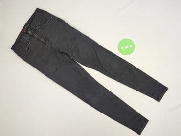 spodnie czarne damskie z niskim stanem: Jeansy damskie, rozmiar S — 3