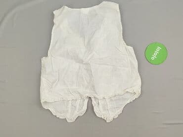 biała bluzka z dekoltem v: Women's blouse, size L — 4